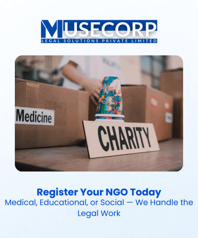 Medicine Donation Box With Charity Nameplate Representing Ngo Registration For Medical Or Social Causes